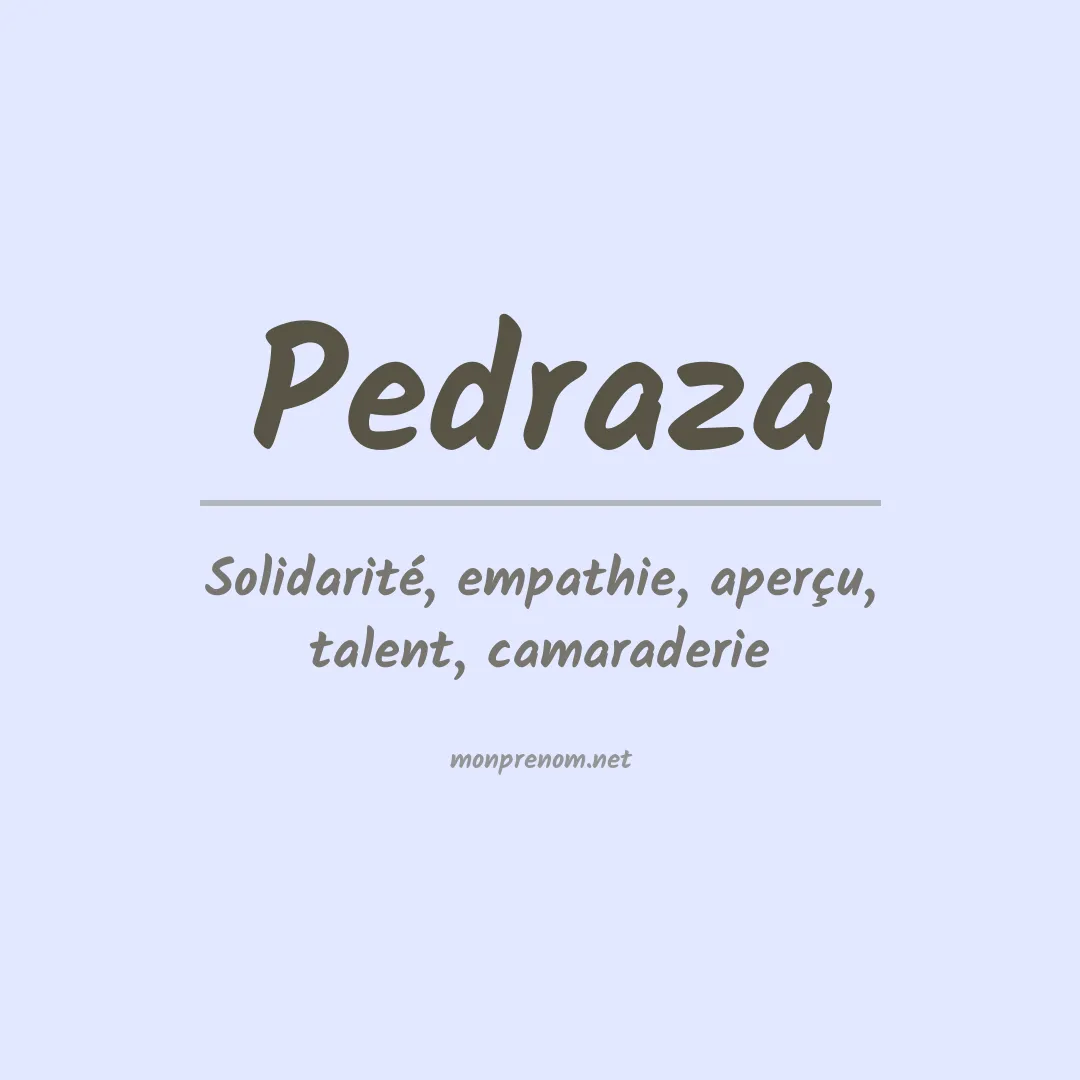 Prénom Pedraza