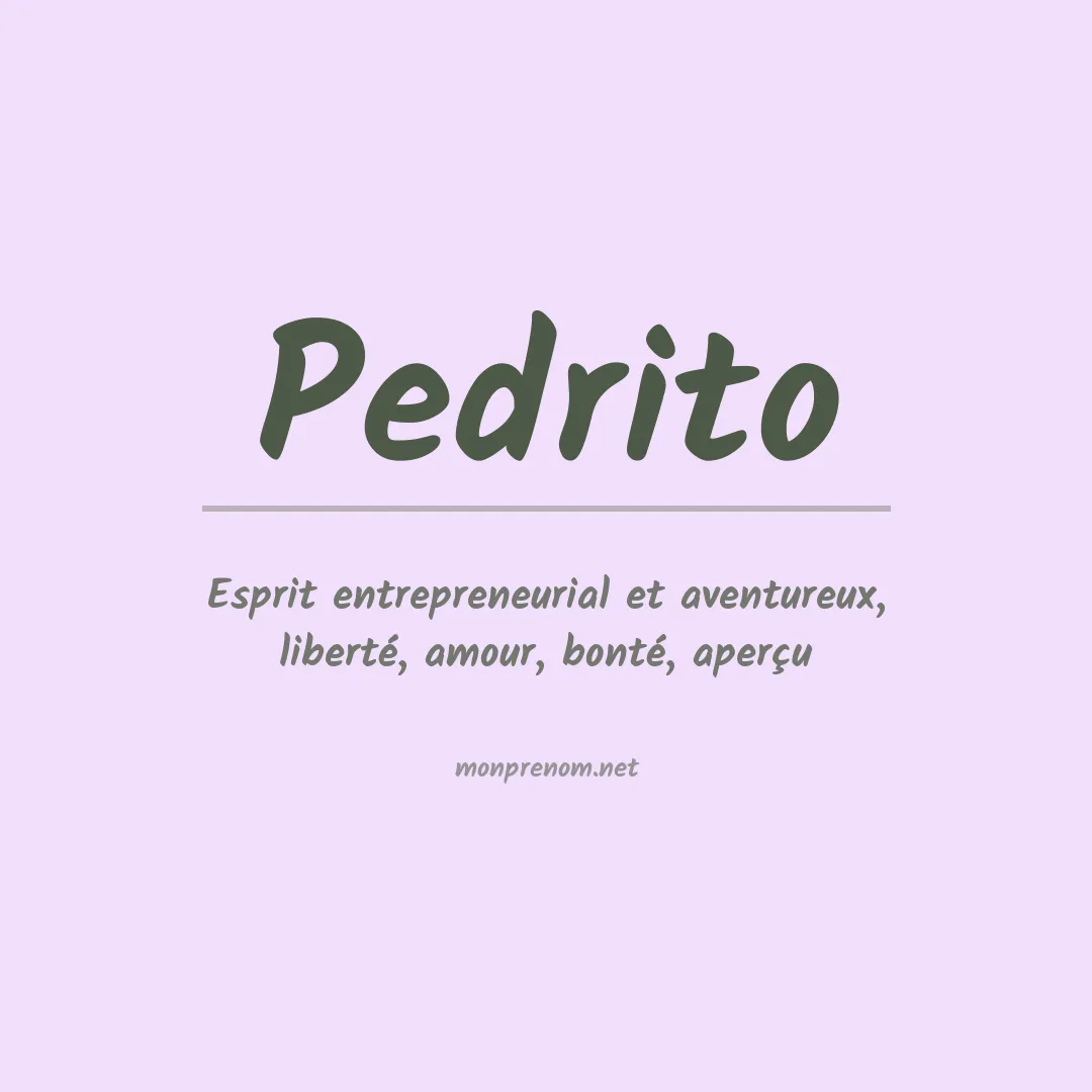 Prénom Pedrito