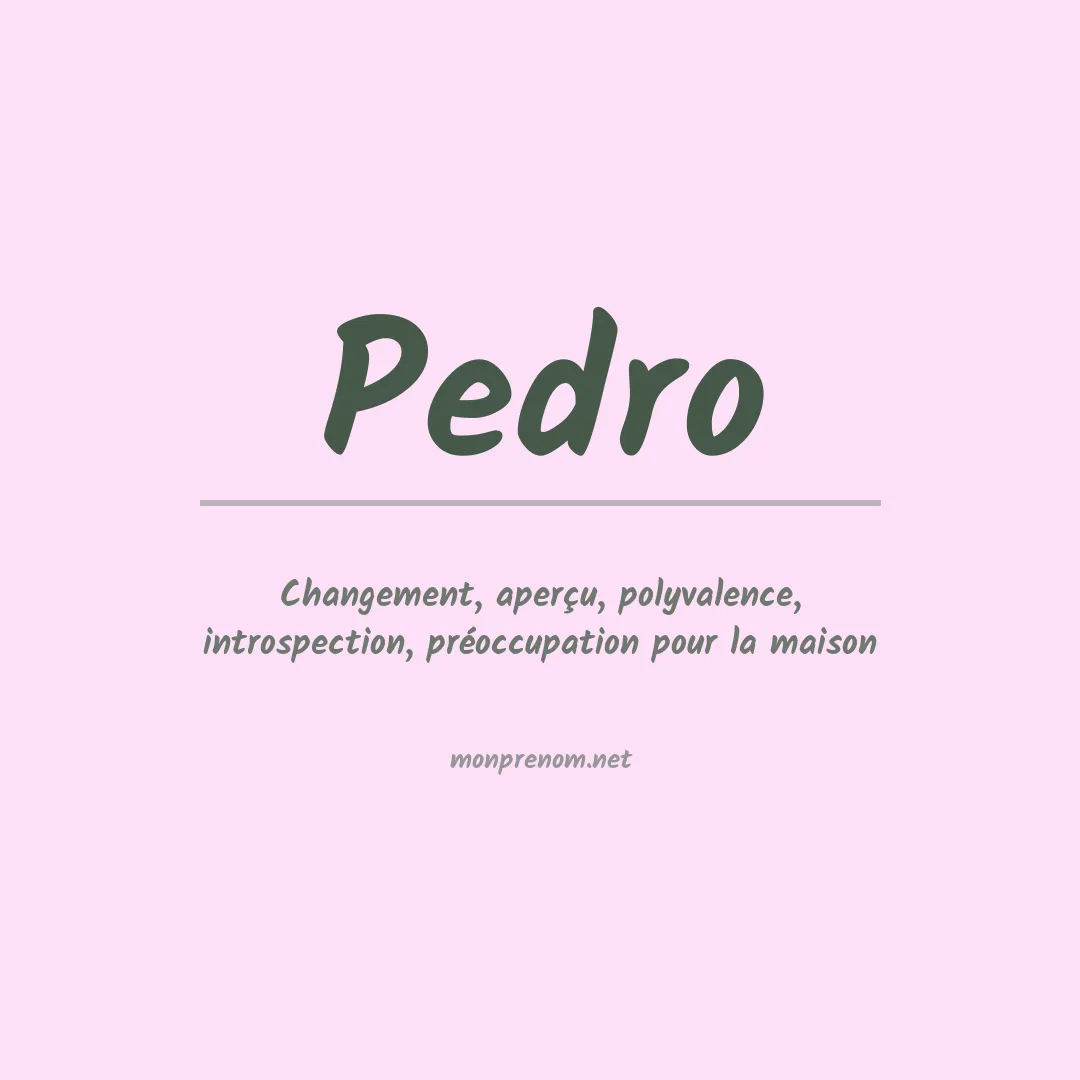 Prénom Pedro