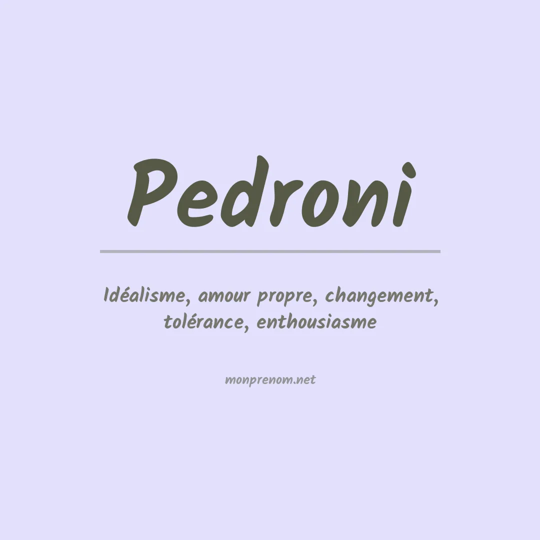 Prénom Pedroni