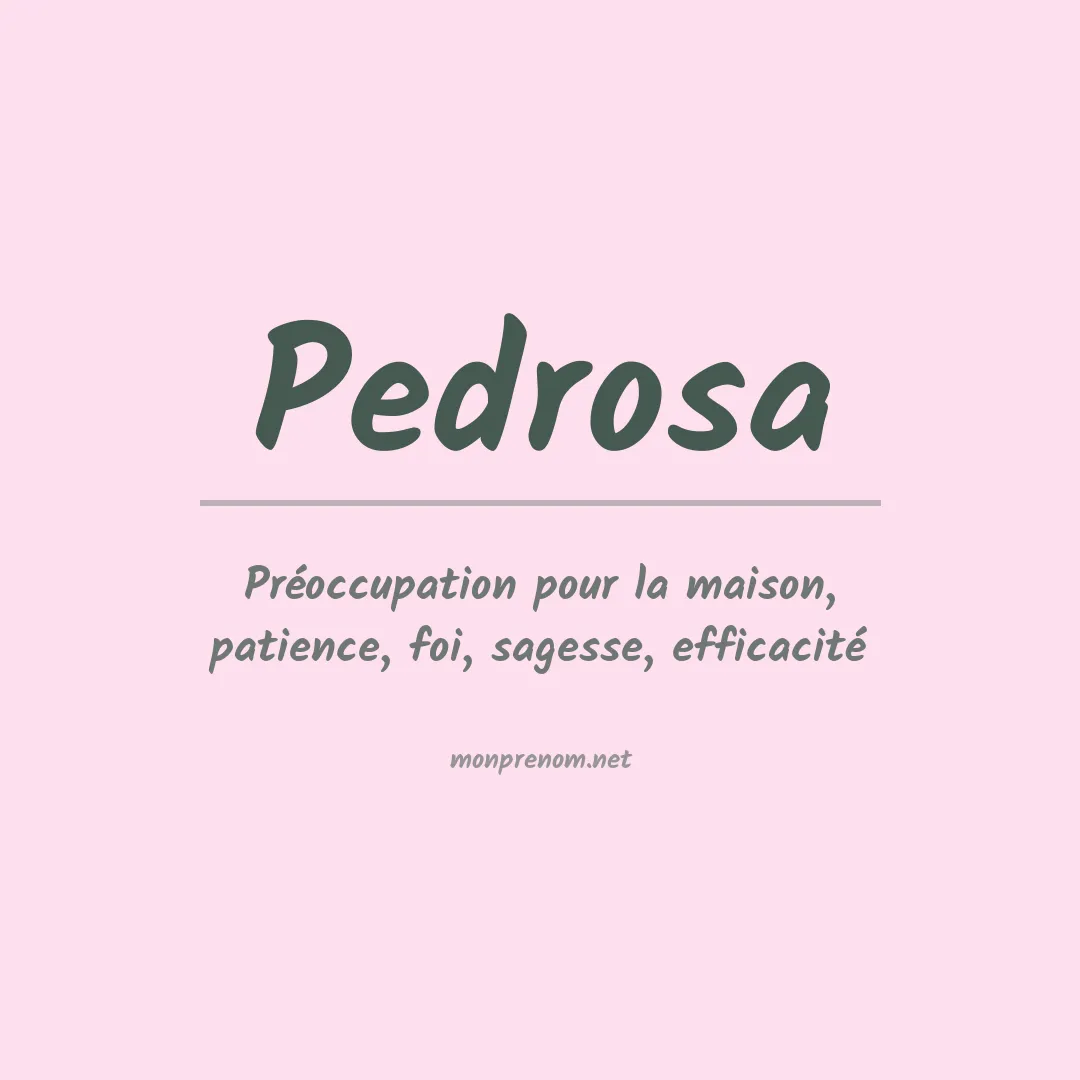 Prénom Pedrosa