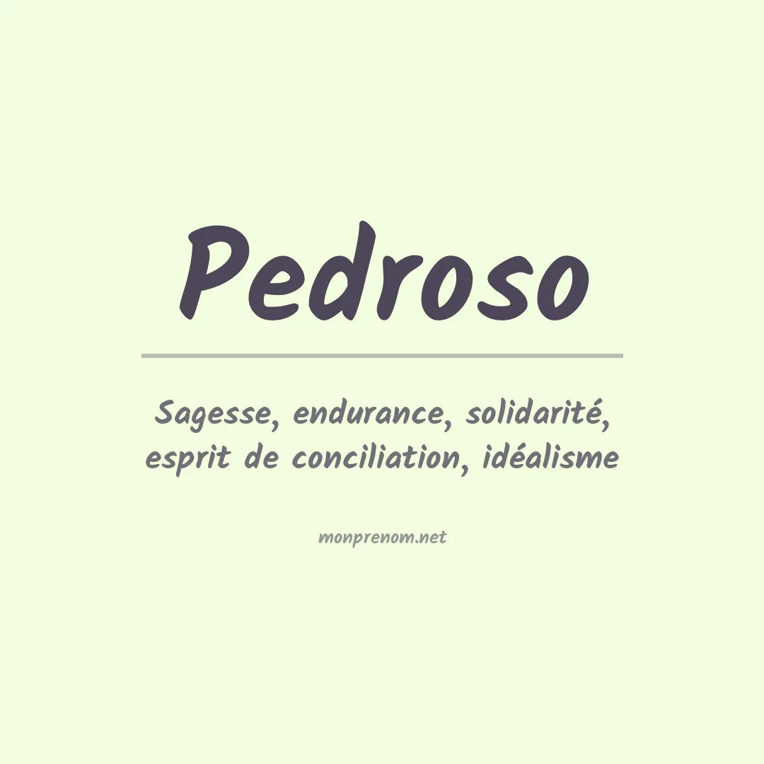 Prénom Pedroso