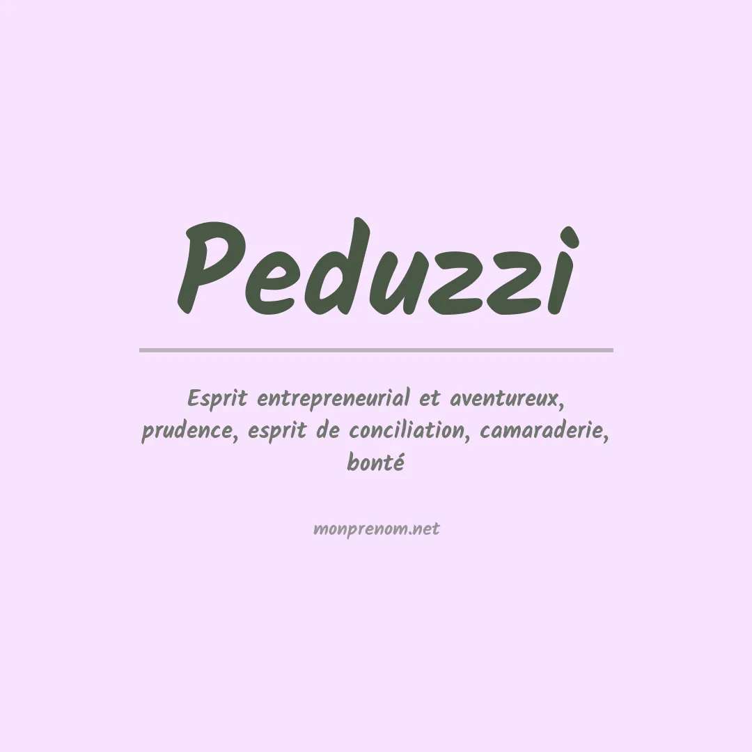 Prénom Peduzzi