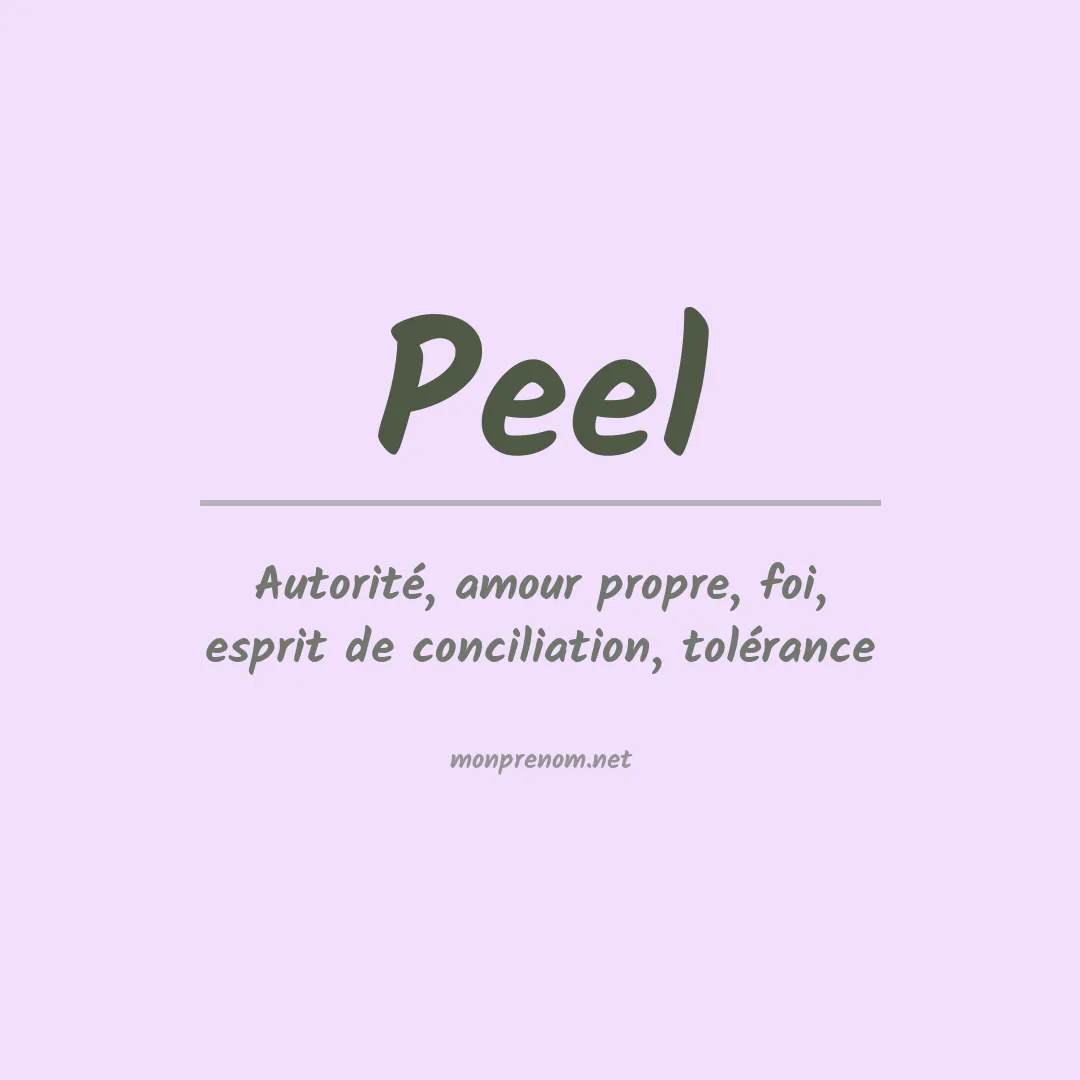 Prénom Peel