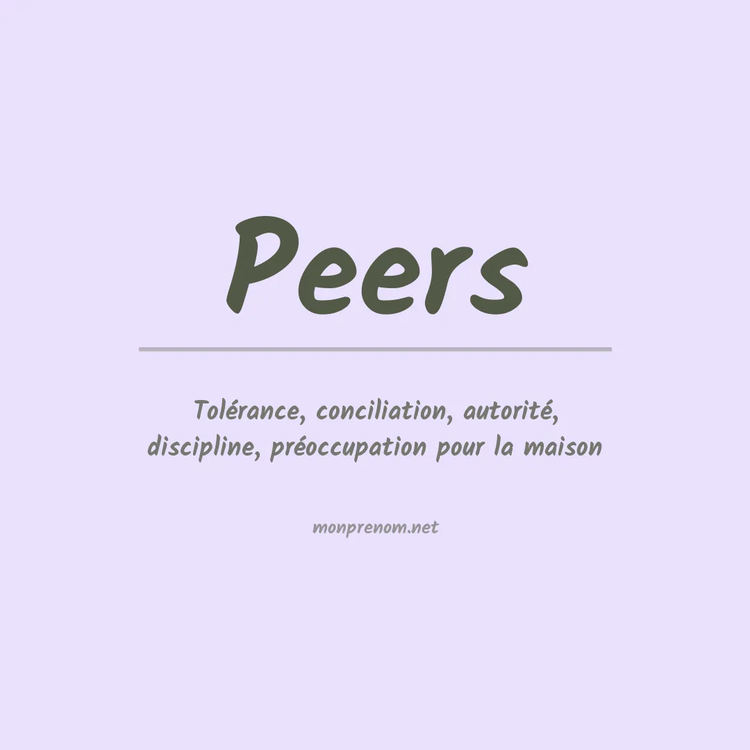 Prénom Peers
