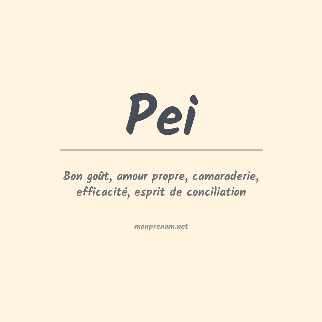 Prénom Pei