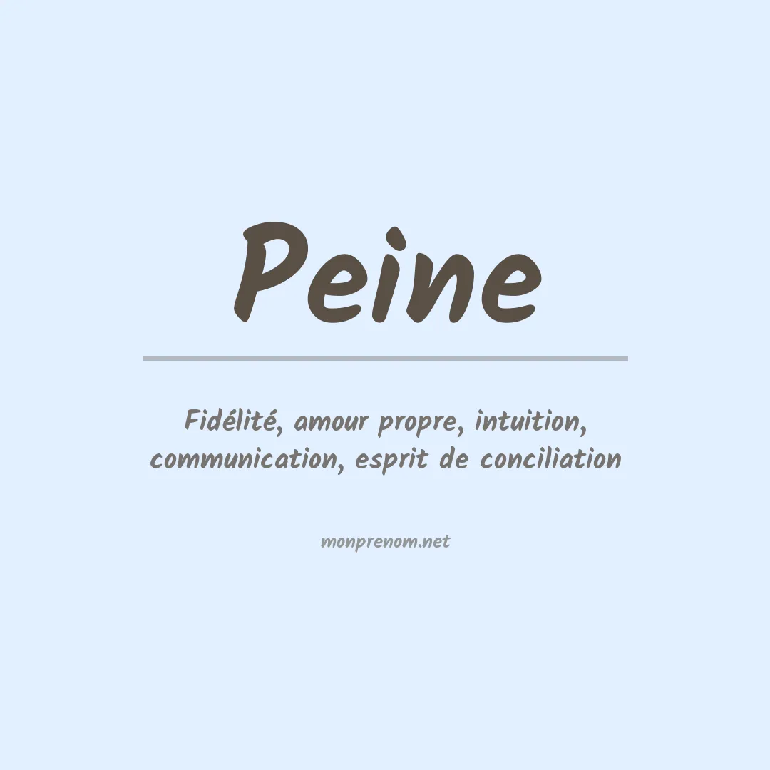 Prénom Peine