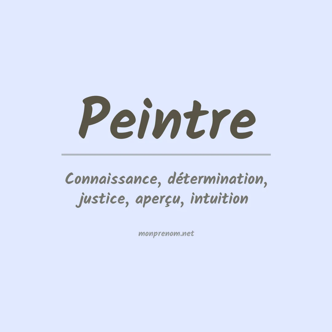 Prénom Peintre