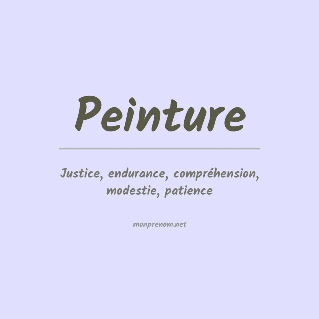 Signification du prénom Peinture