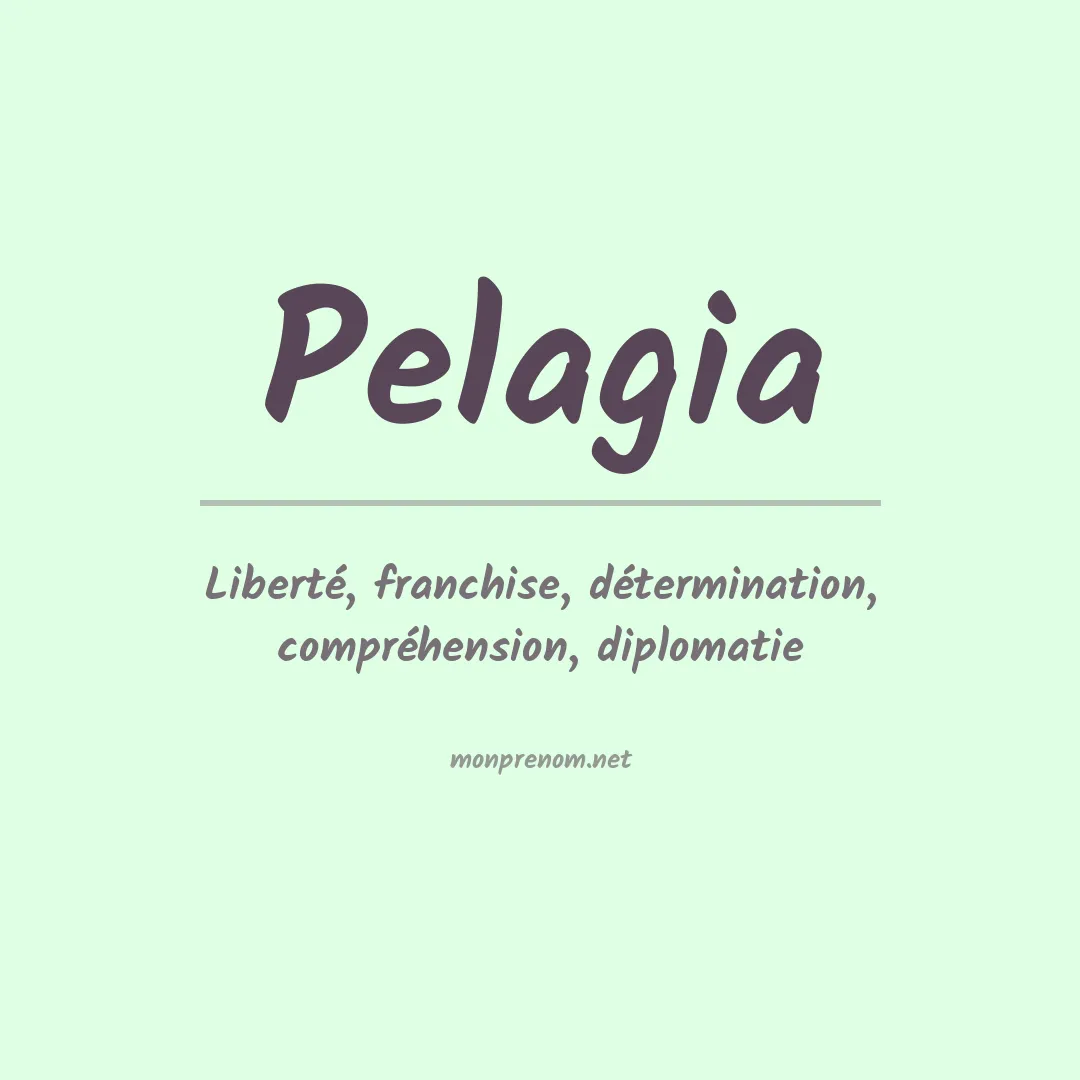 Signification du prénom Pelagia