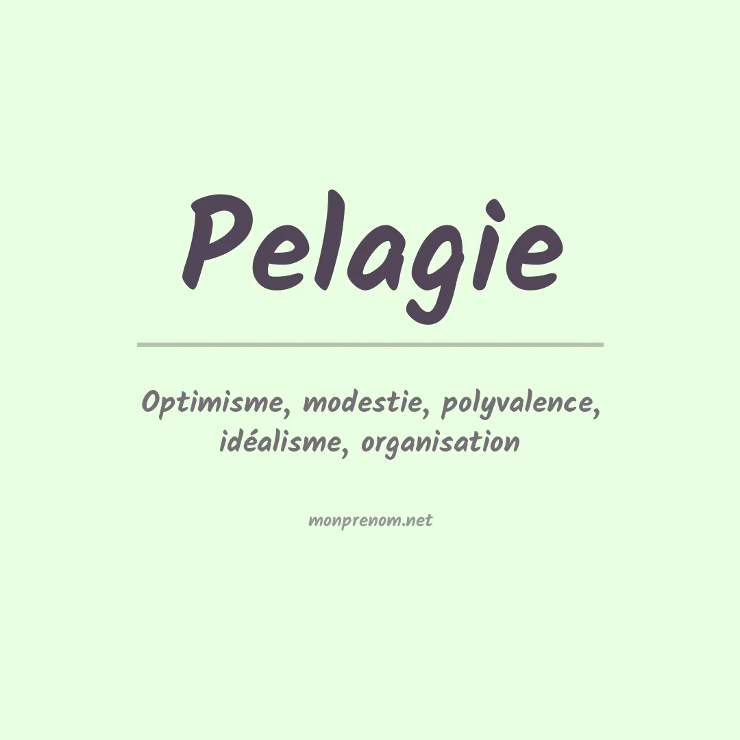 Prénom Pelagie