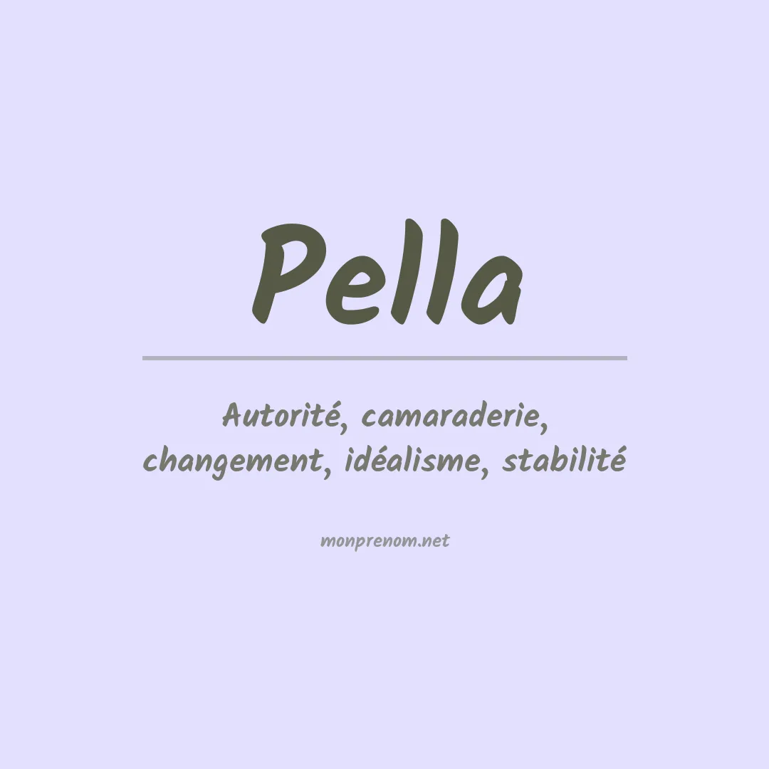 Prénom Pella