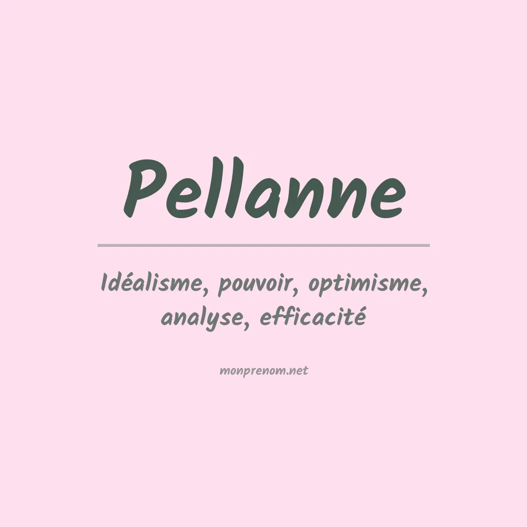 Prénom Pellanne