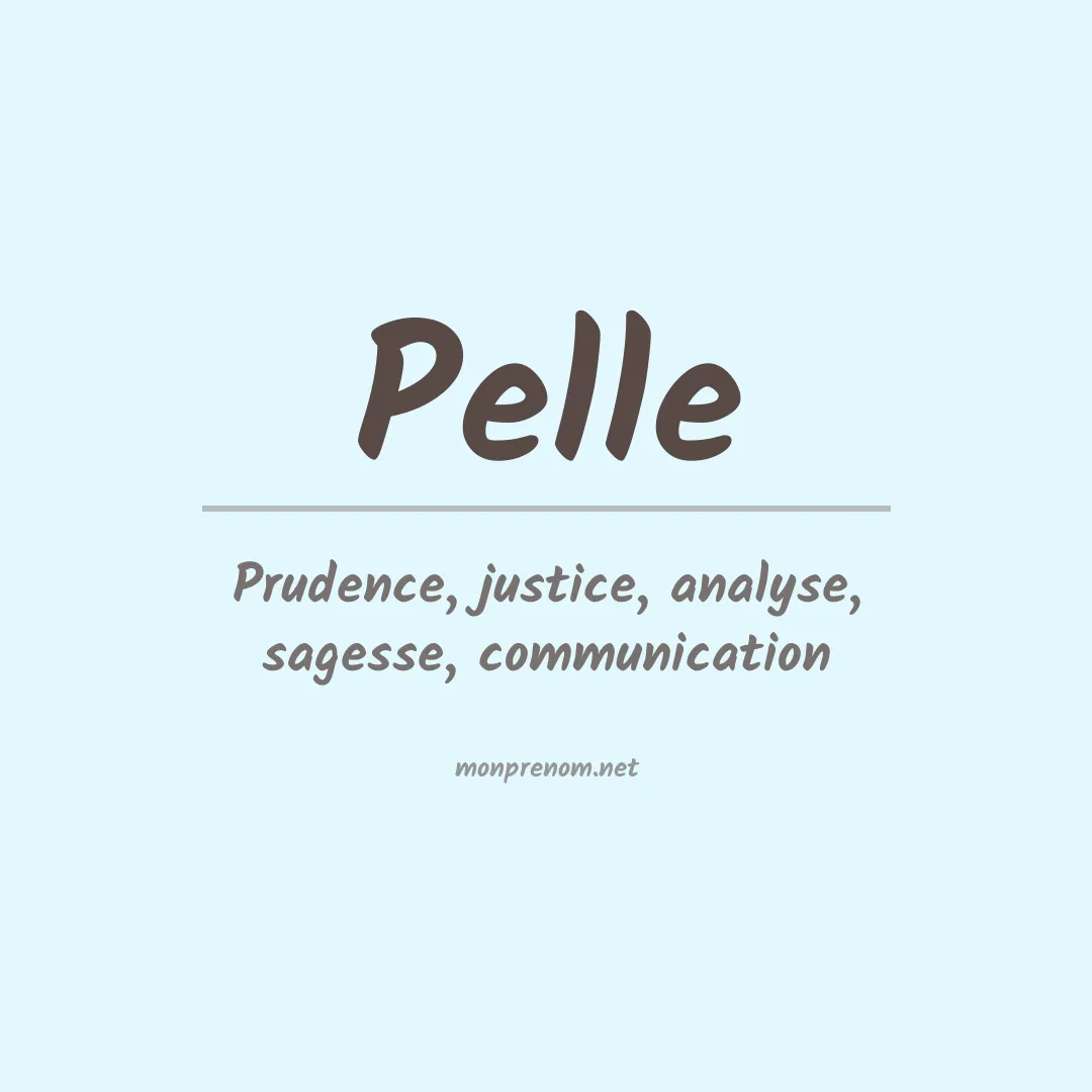 Prénom Pelle