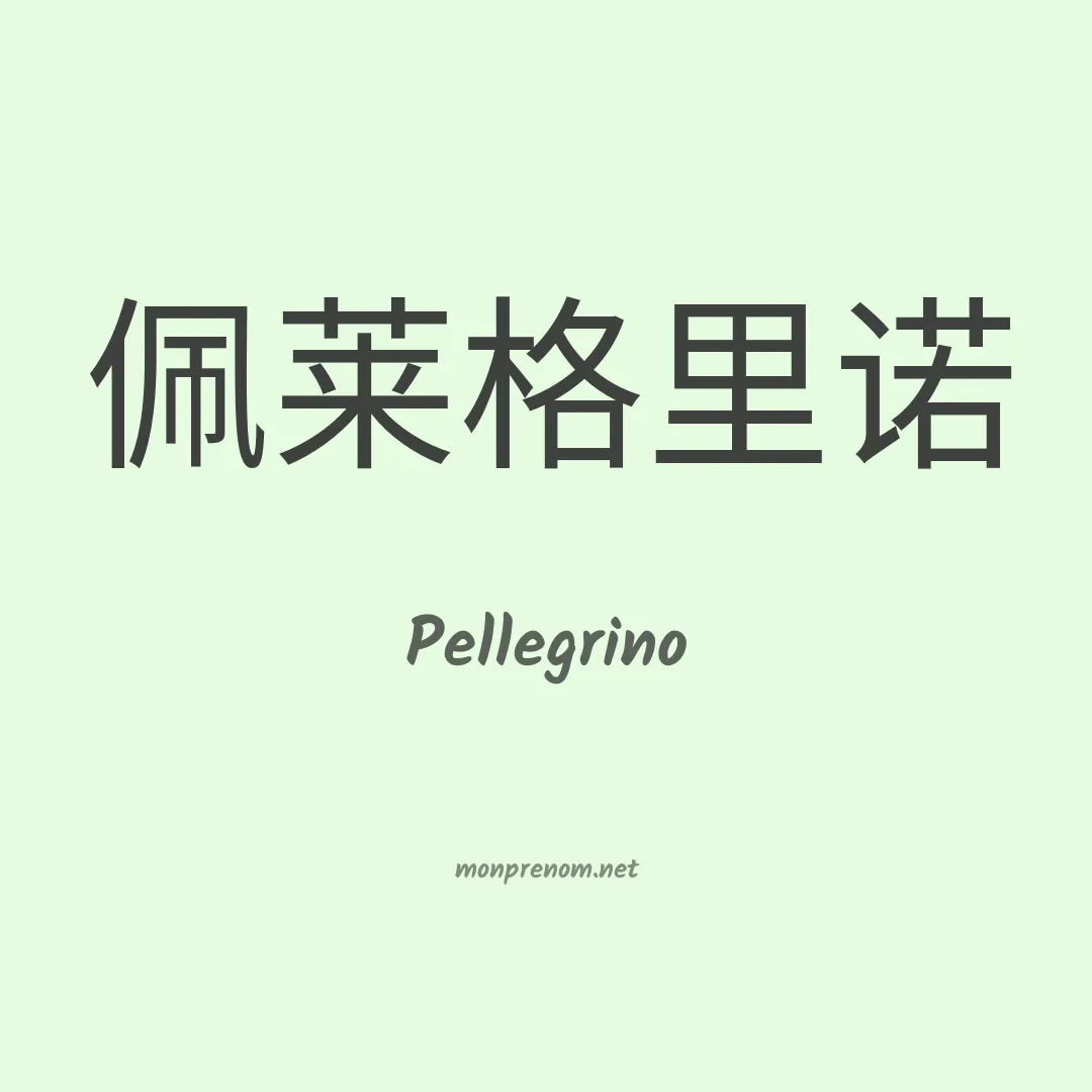 Pellegrino en chinois