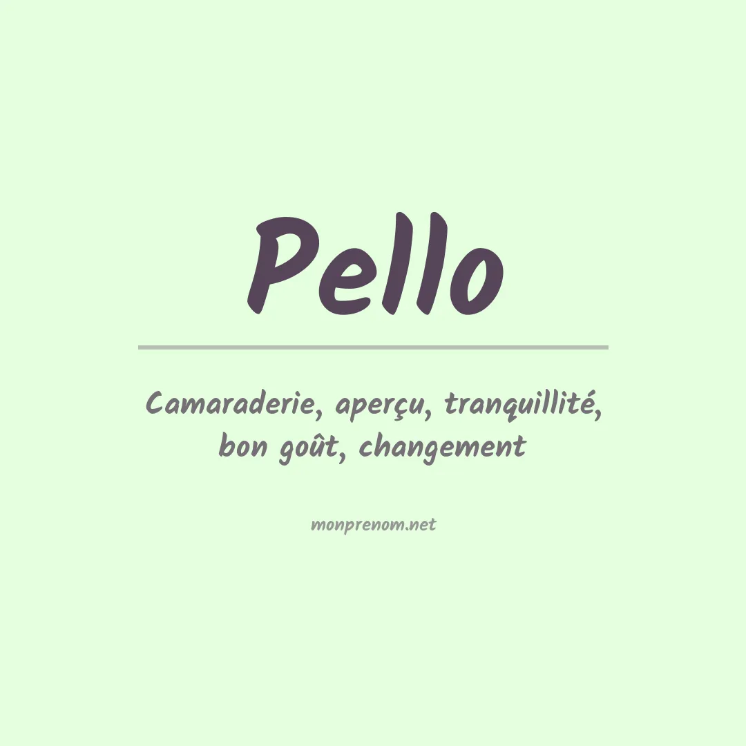 Prénom Pello
