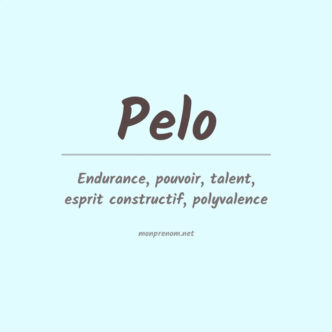 Prénom Pelo
