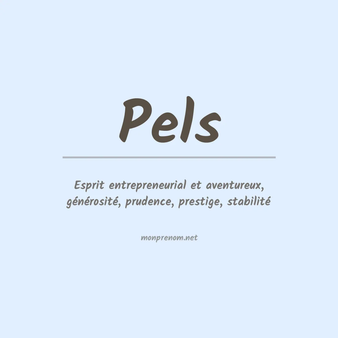 Prénom Pels