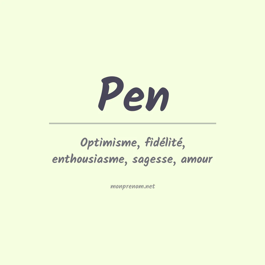 Prénom Pen