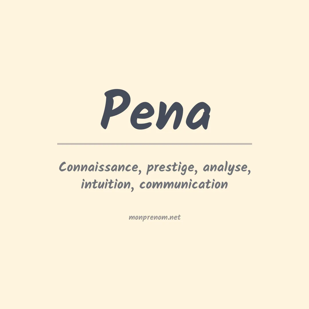 Prénom Pena