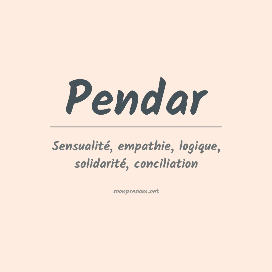 Signification du prénom Pendar