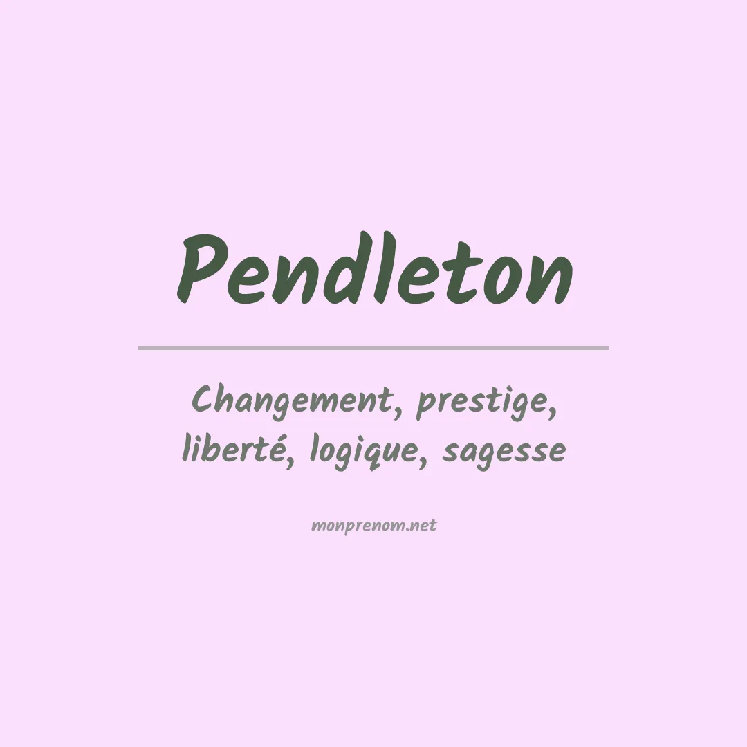 Prénom Pendleton
