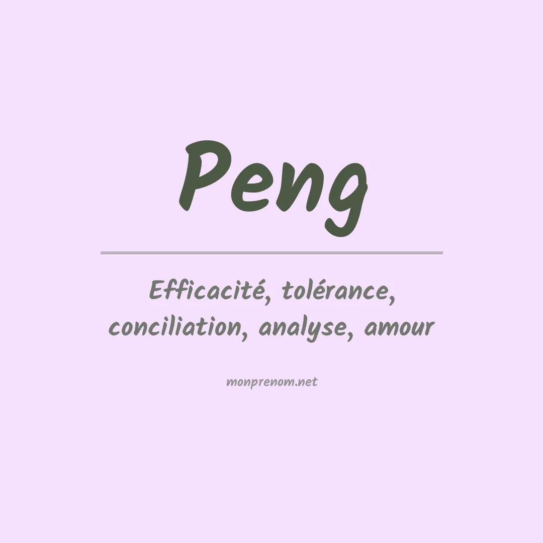 Prénom Peng