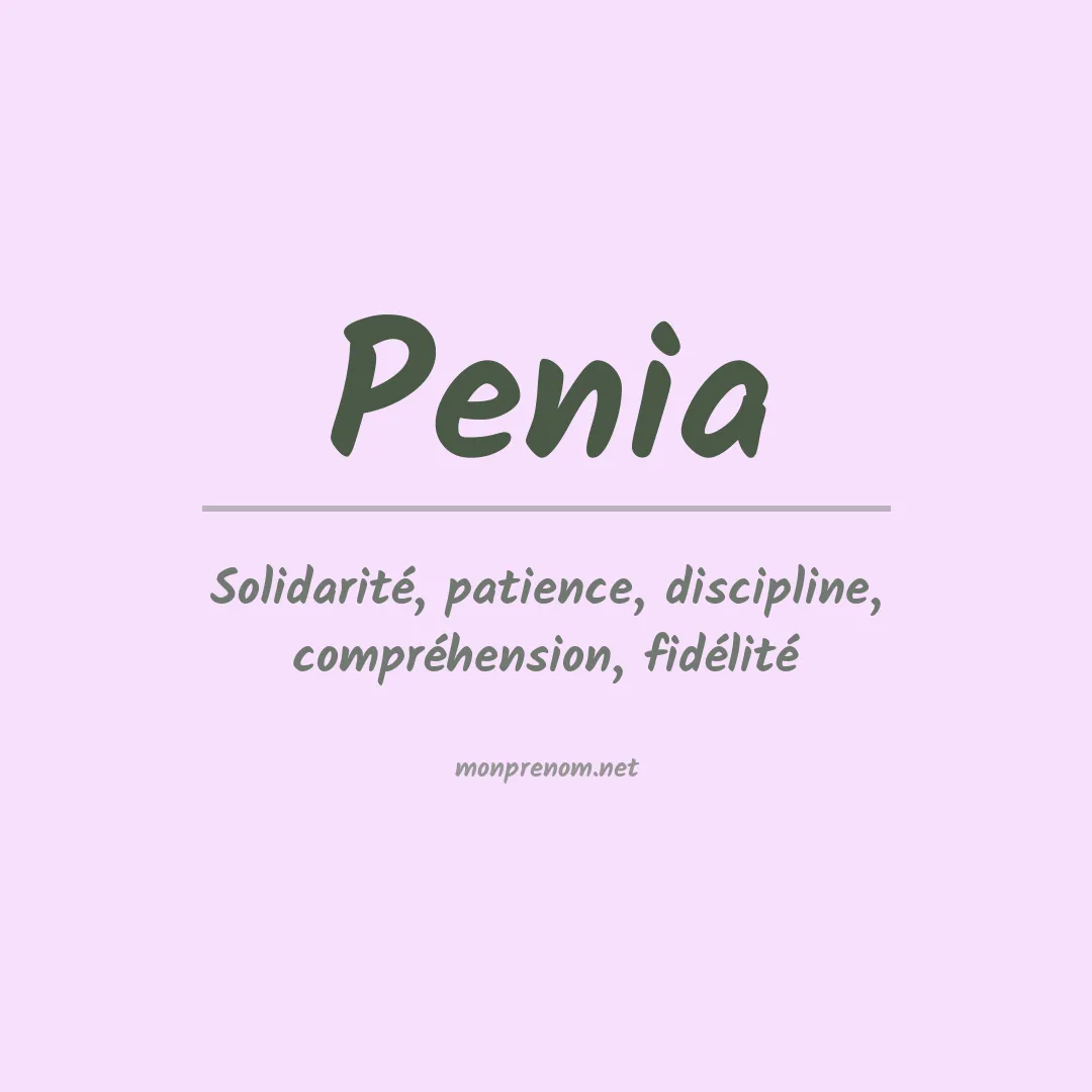Signification du prénom Penia