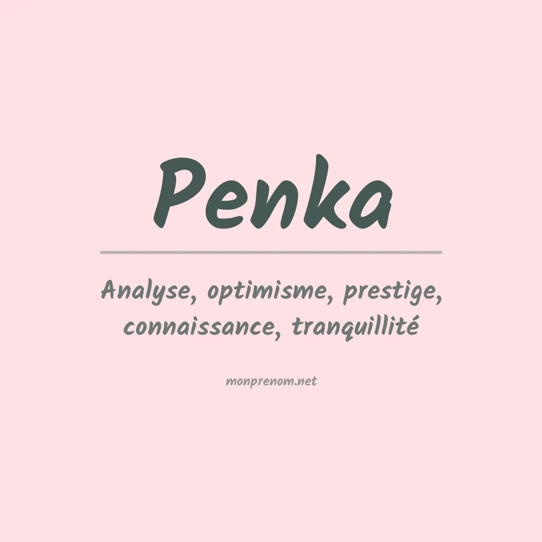 Prénom Penka