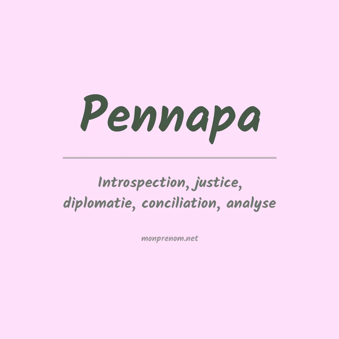 Signification du prénom Pennapa