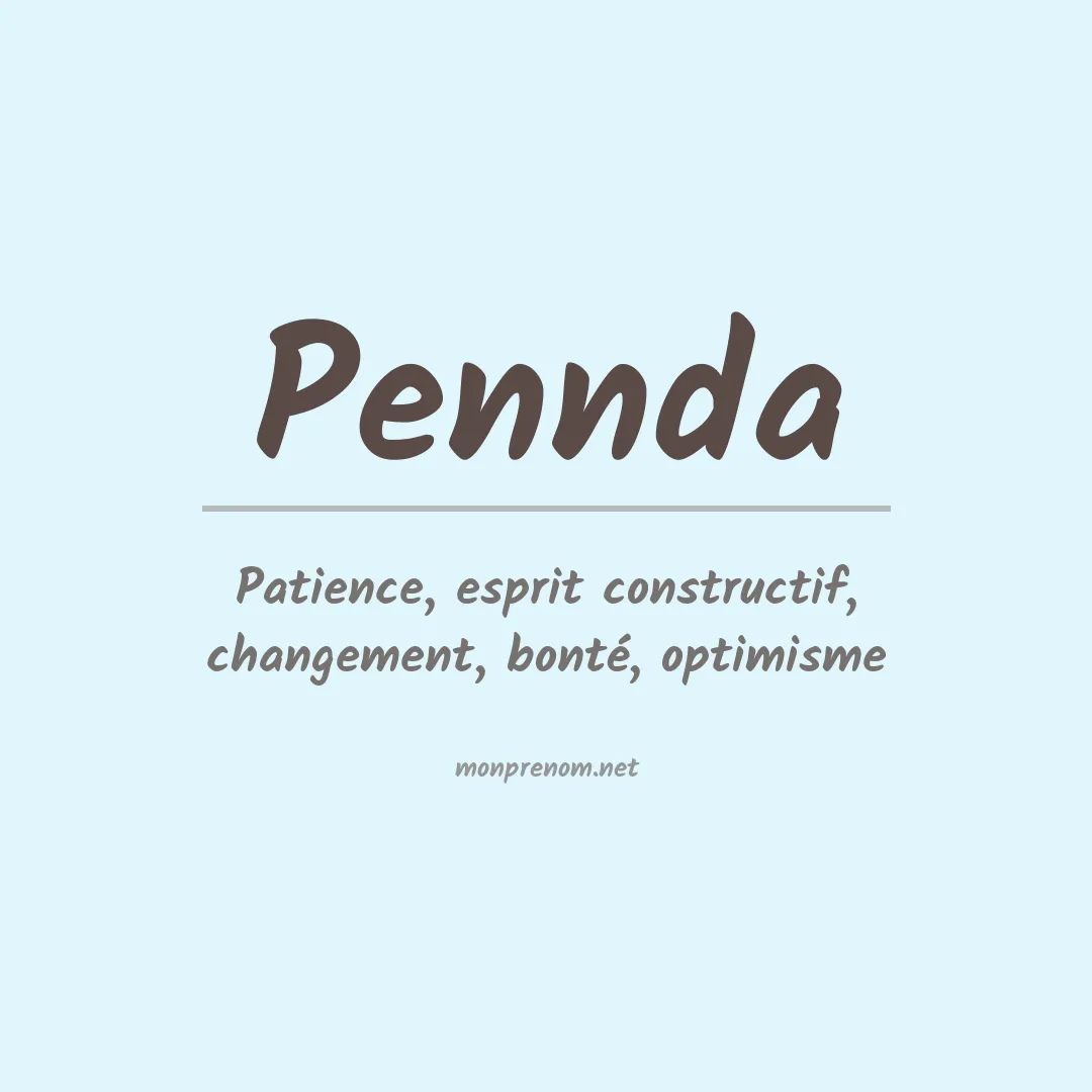 Signification du prénom Pennda