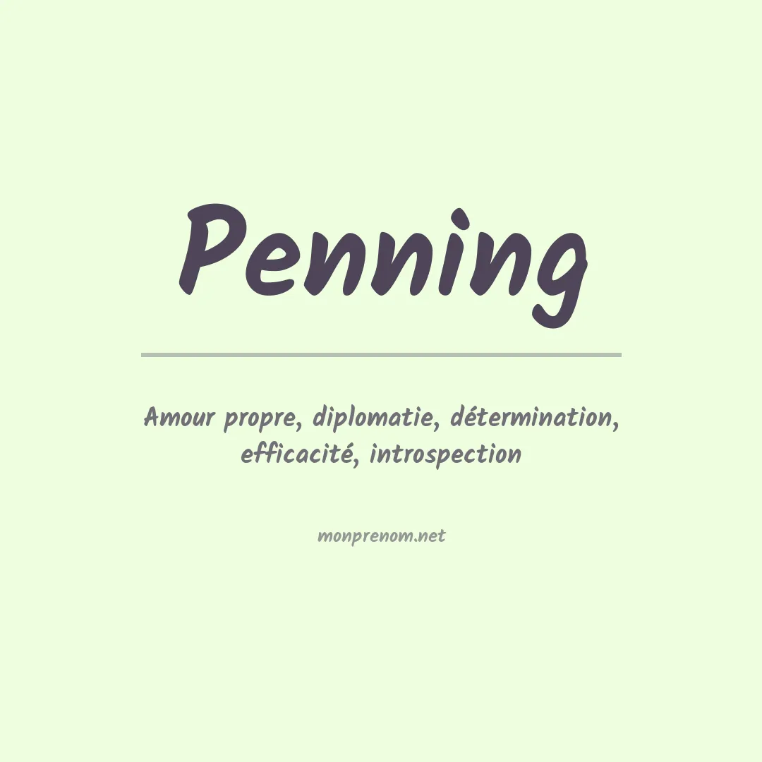 Prénom Penning