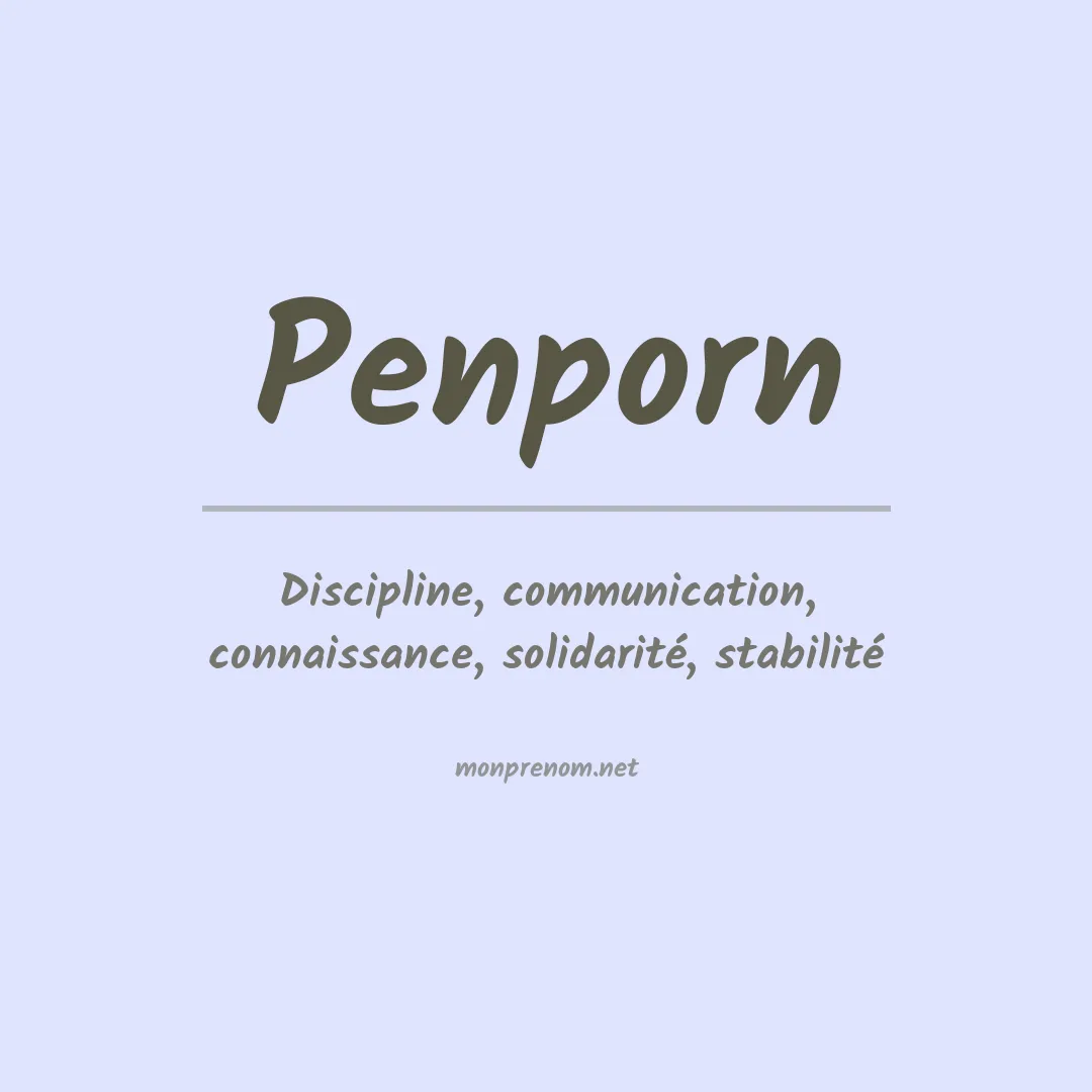 Signification du prénom Penporn