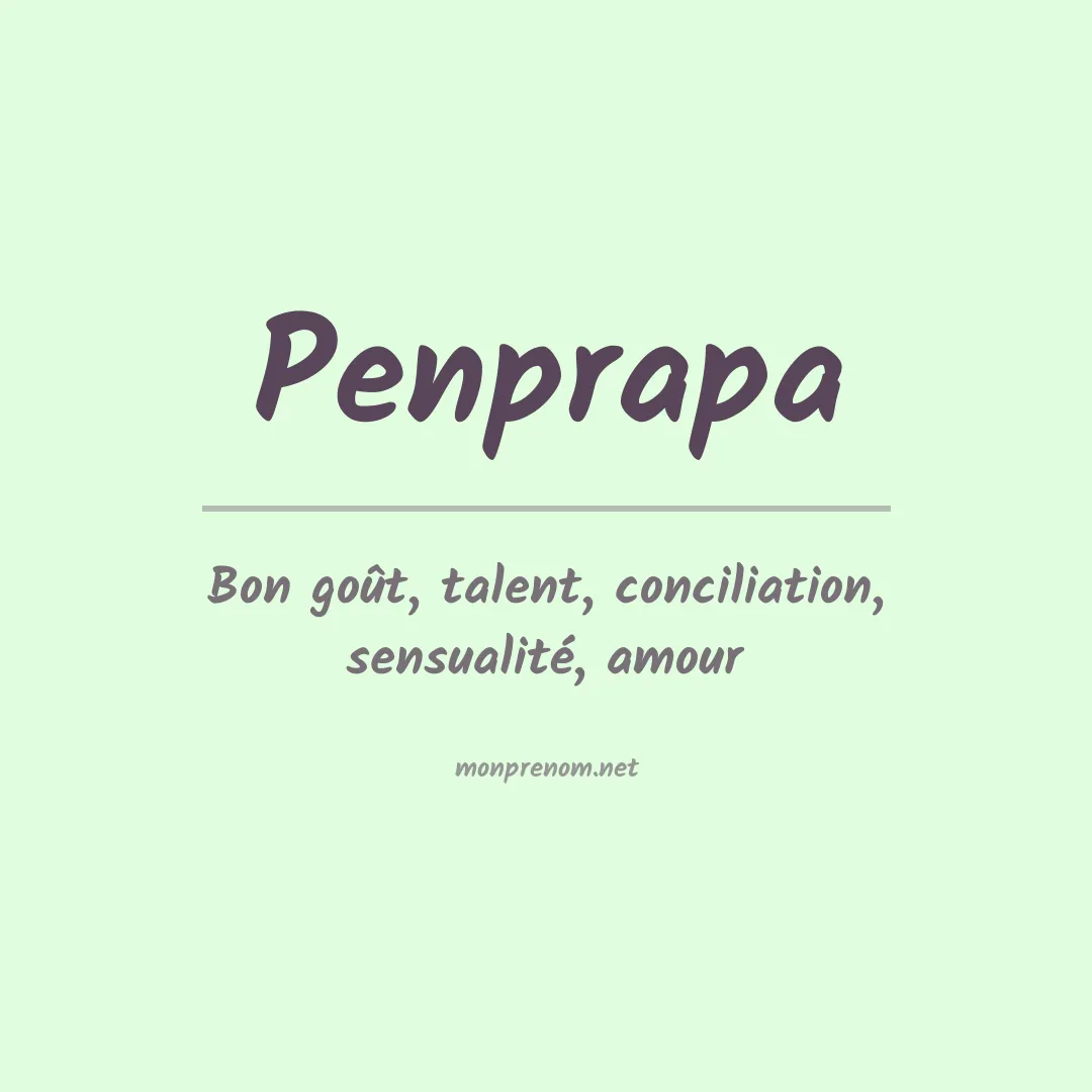 Signification du prénom Penprapa