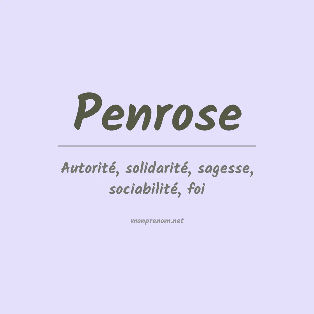 Prénom Penrose