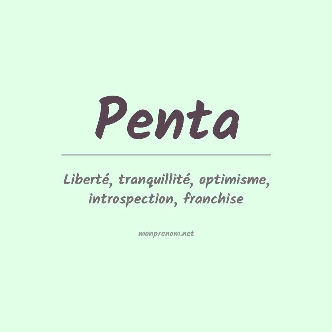 Prénom Penta