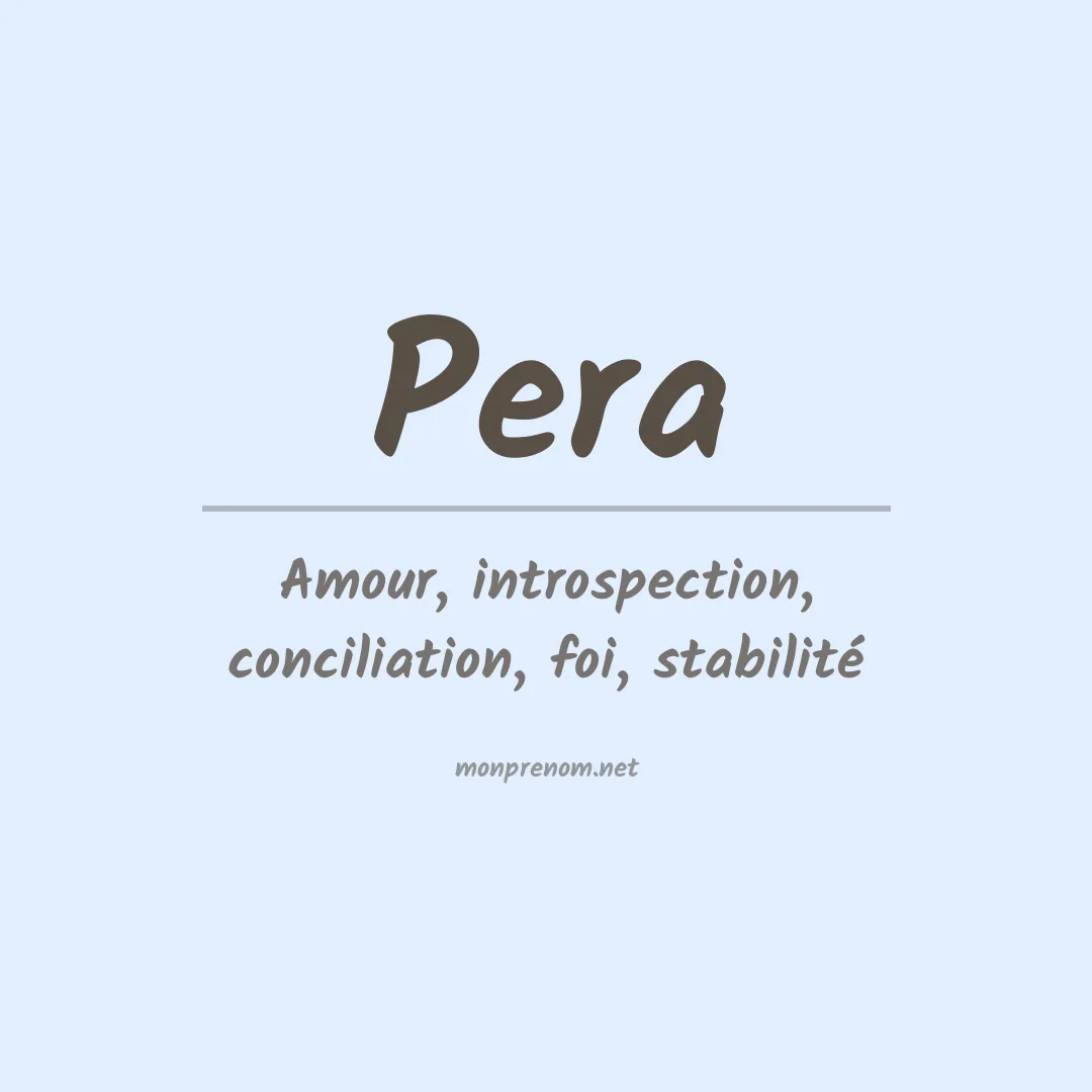 Prénom Pera