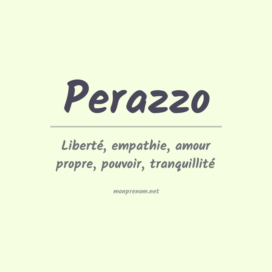 Prénom Perazzo