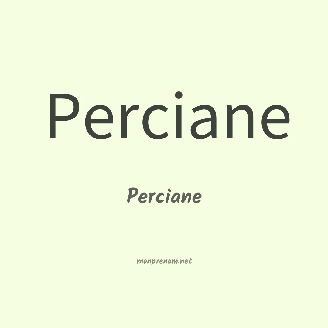 Perciane en chinois