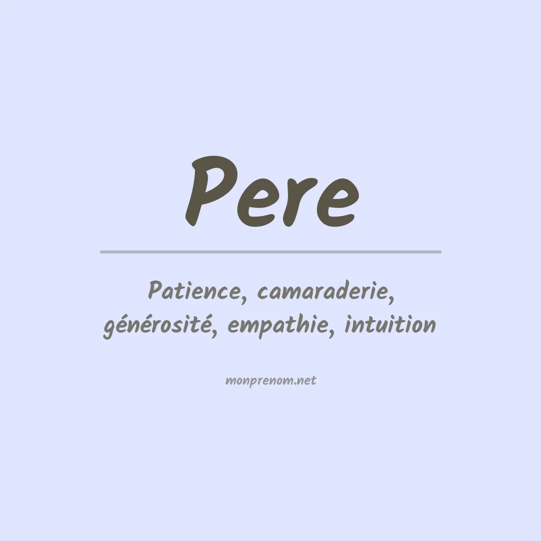 Prénom Pere