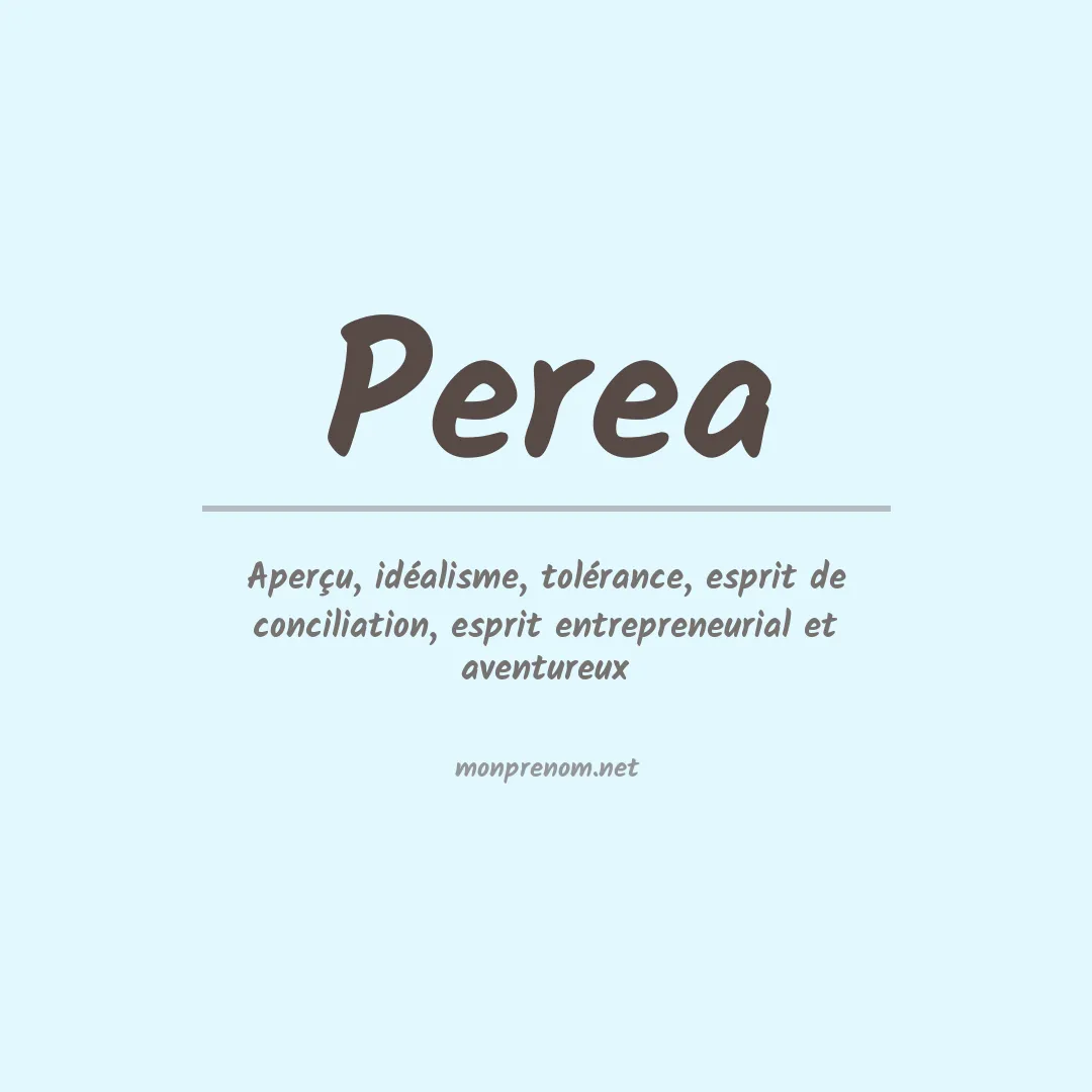 Prénom Perea
