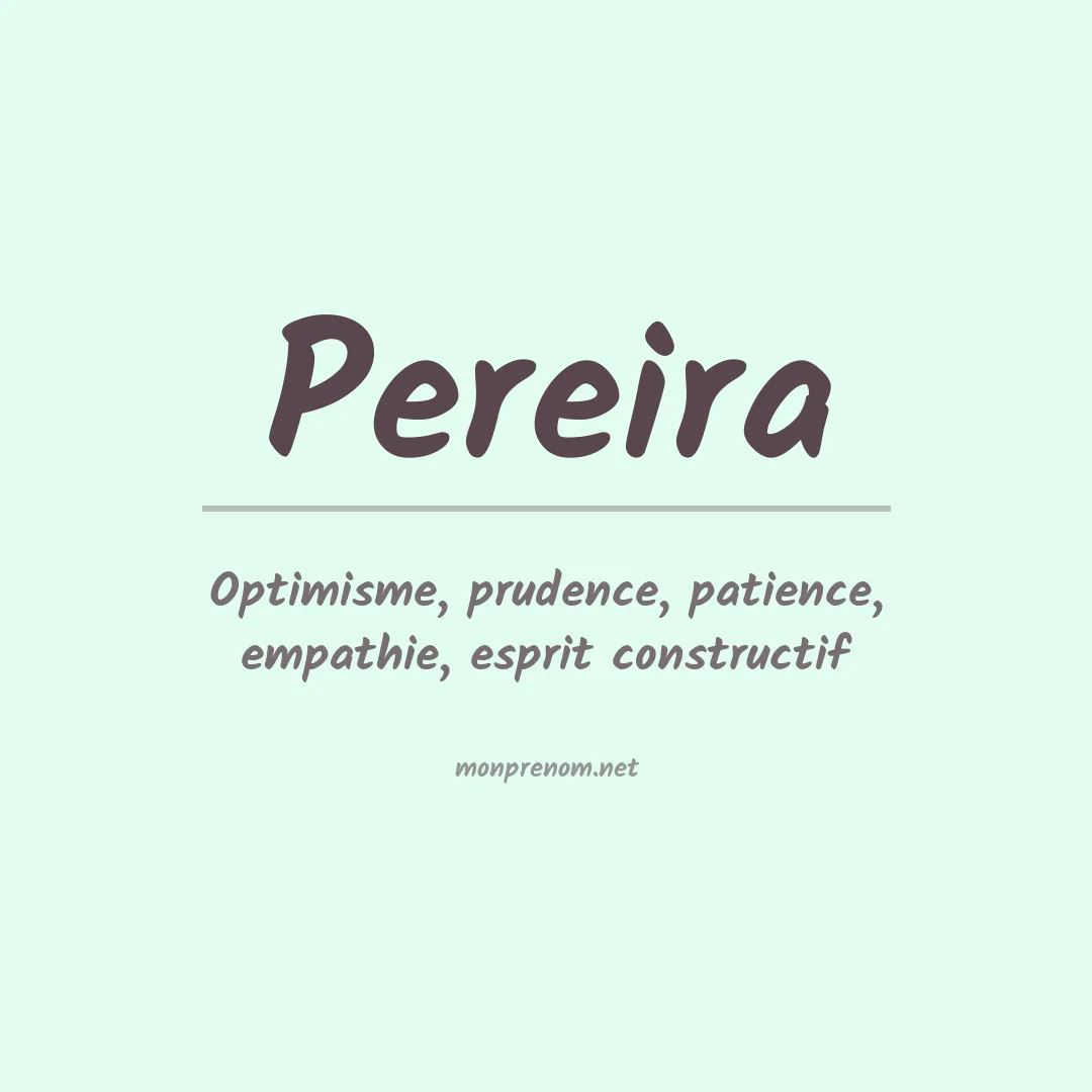 Prénom Pereira