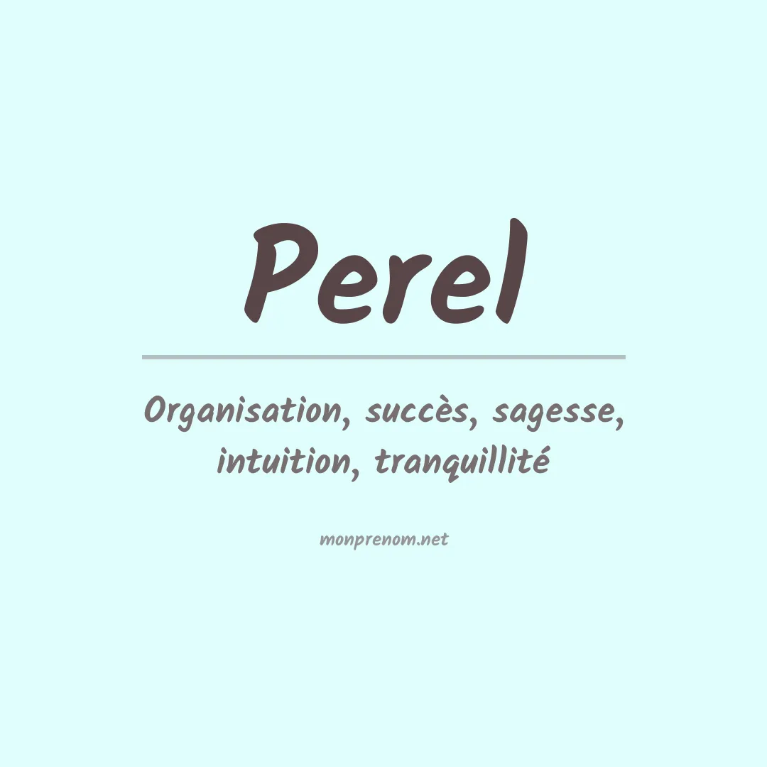 Prénom Perel