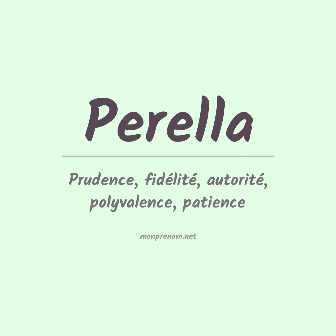 Prénom Perella
