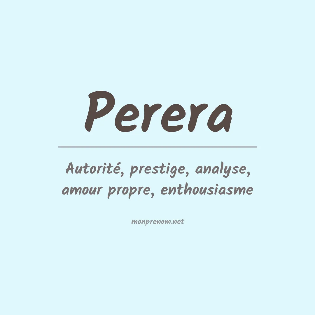 Prénom Perera