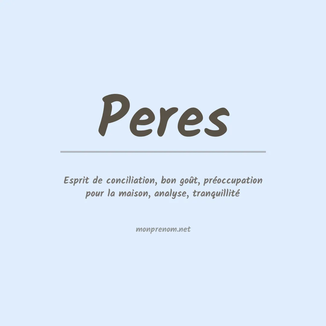 Prénom Peres