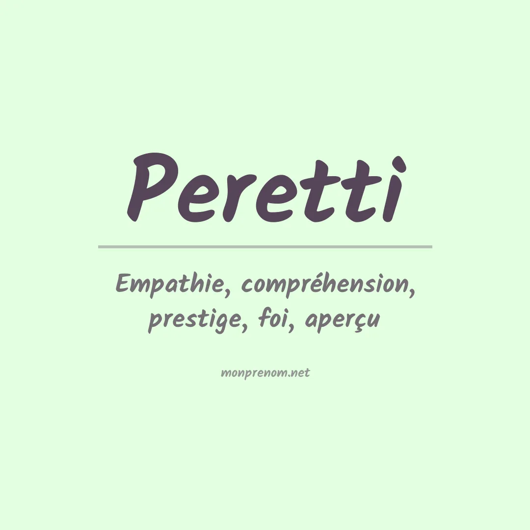 Prénom Peretti