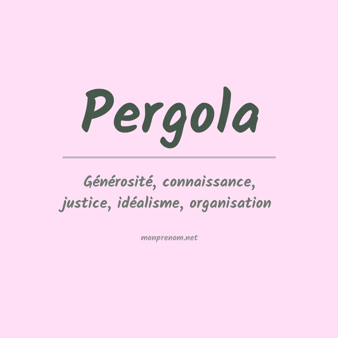 Prénom Pergola