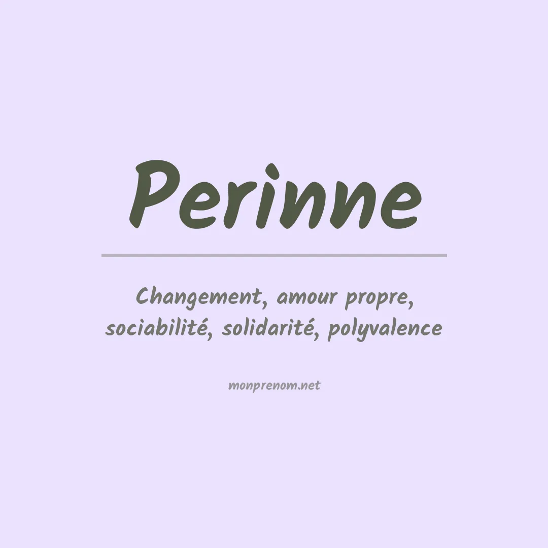 Signification du prénom Perinne