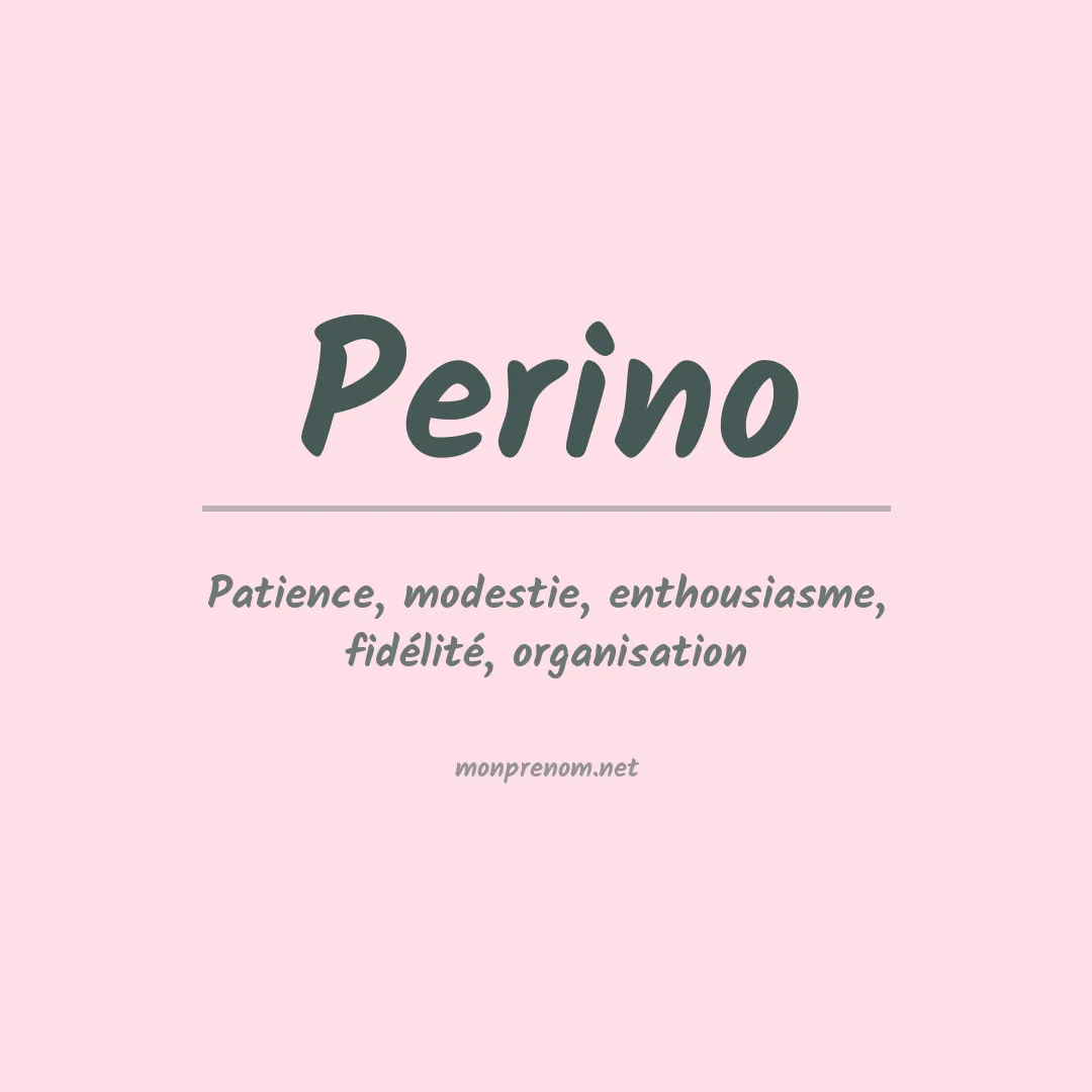 Prénom Perino